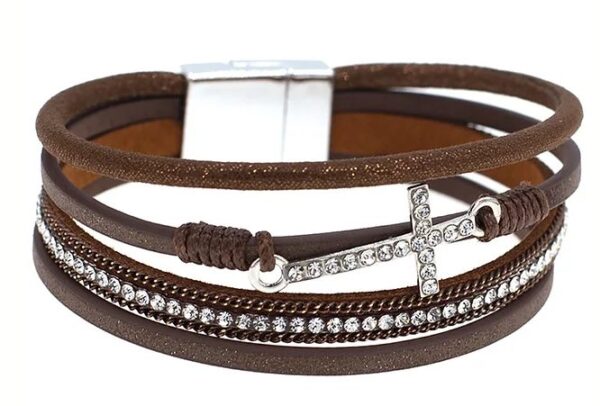 Leather Bands With Buckle Magnetic Bracelet