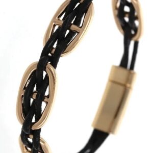 Leather Bands With Buckle Magnetic Bracelet