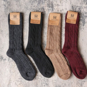 Neutral Wool Blend Crew Socks, 4 Color Options