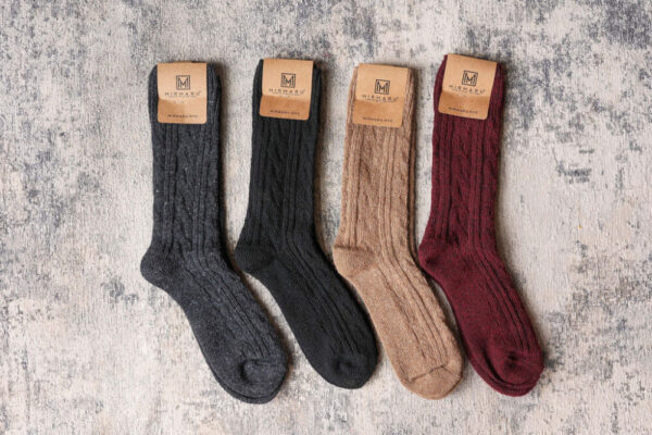 Neutral Wool Blend Crew Socks, 4 Color Options