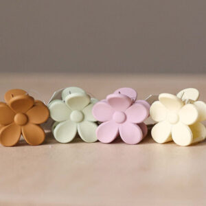 Girls Small Flower Claw Clip, Multiple Colors