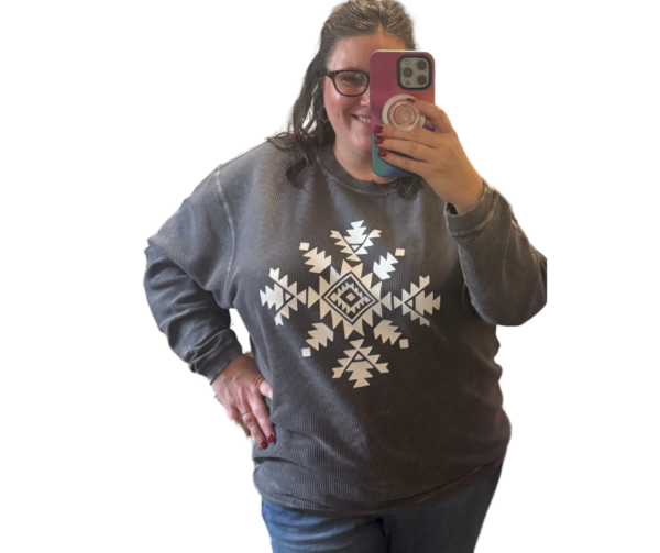 Aztec Snowflake Corded Crew