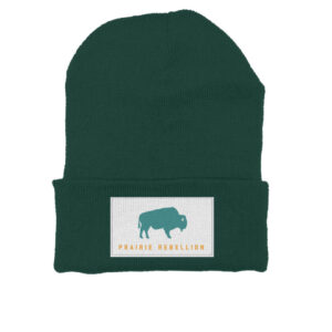 Teal Buffalo Patch Beanie