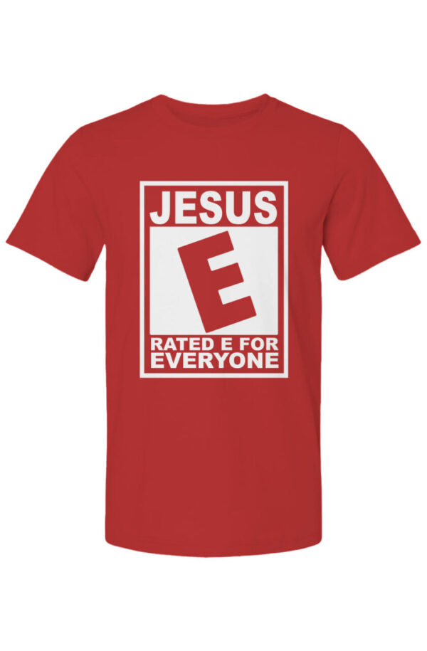 Jesus Rated E for Everyone White Lettering