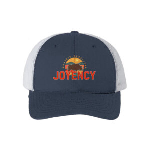 Joyency Logo USA-Made-White Mesh Trucker Cap