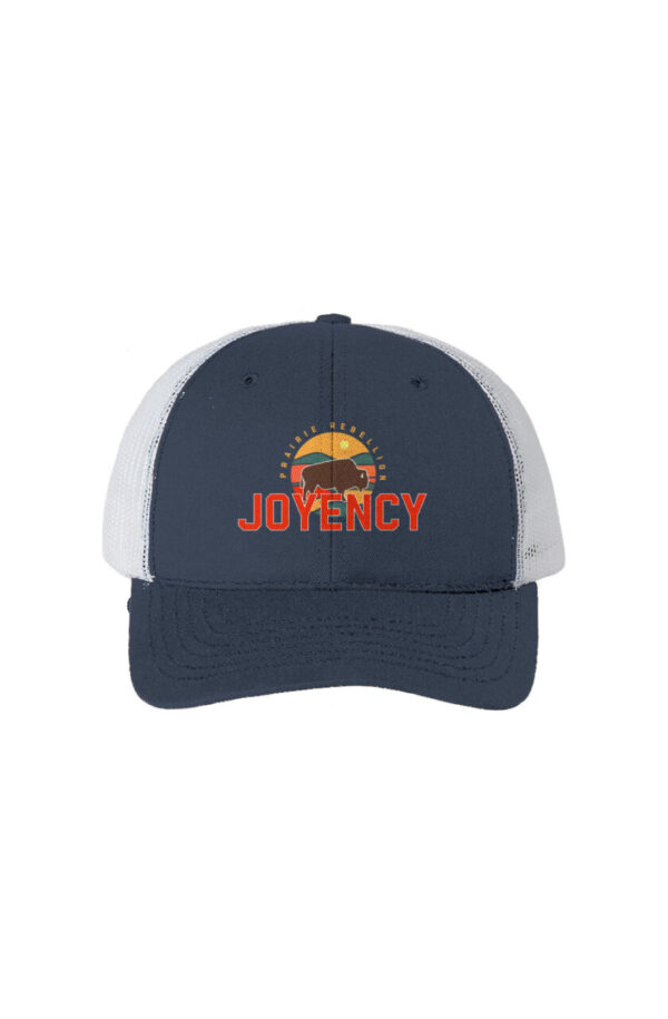 Joyency Logo USA-Made-White Mesh Trucker Cap