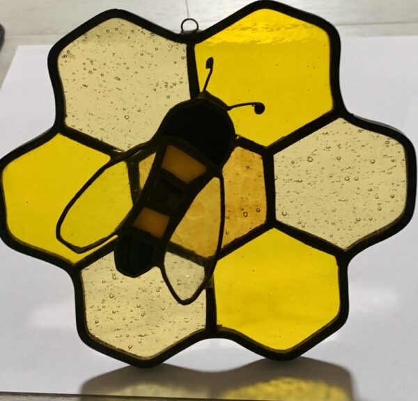 Honeycomb With Bee