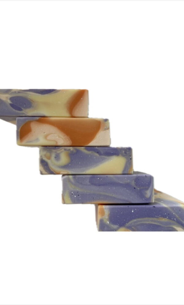 Lavender Orange Watercolor Handmade Soap