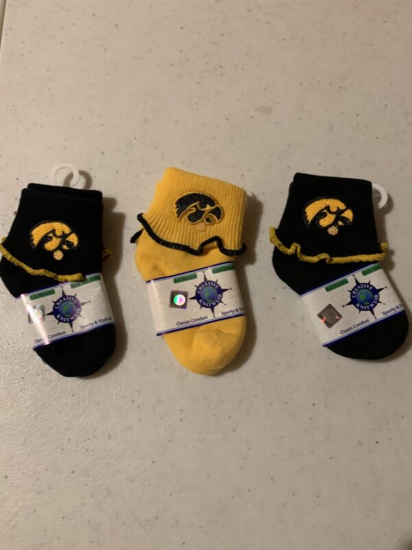 IA Hawkeye newborn socks