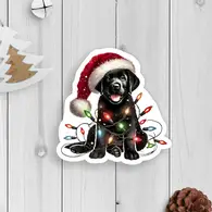 Black Lab Puppy Sticker