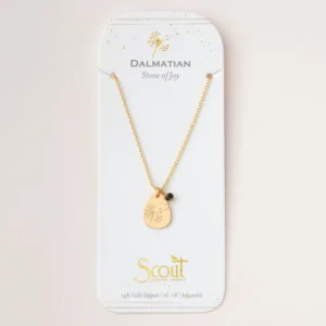 Shop Iowa Stone Intention Charm Necklace – Dalmation Stone of Joy Stone Intention Charm Necklace – Dalmation Stone of Joy
