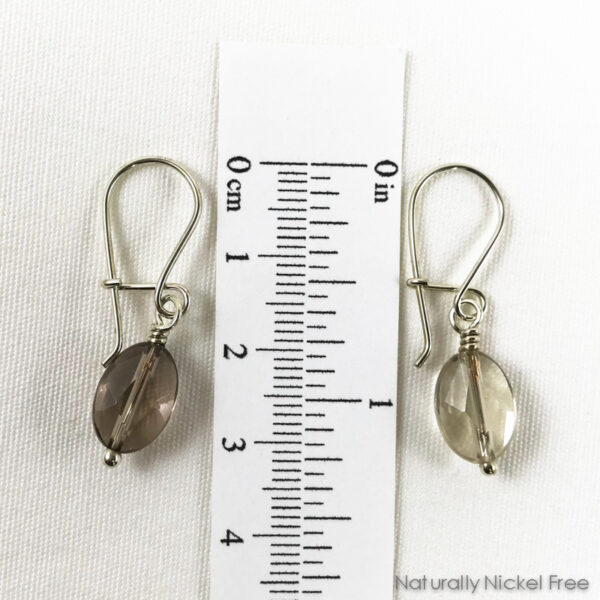 Smoky Quartz Loop n Latch Earrings