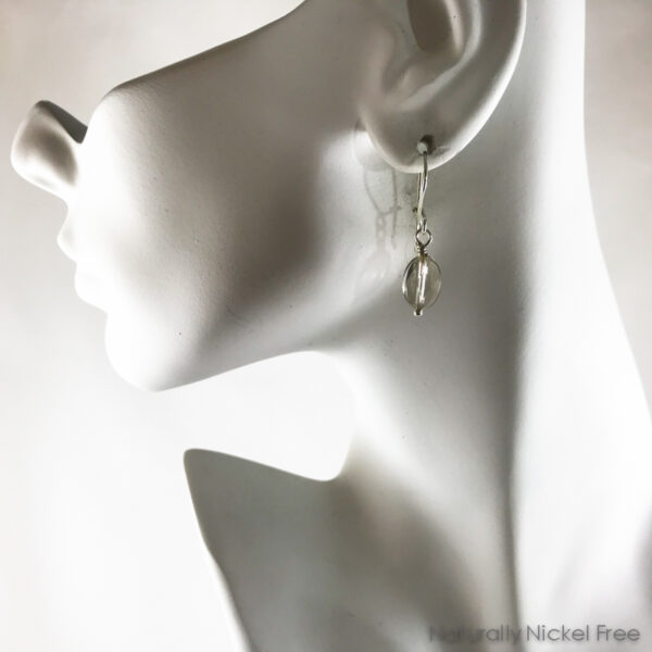 Smoky Quartz Loop n Latch Earrings