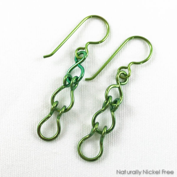 Swivel Link Niobium Earrings