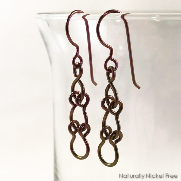 Swivel Link Niobium Earrings