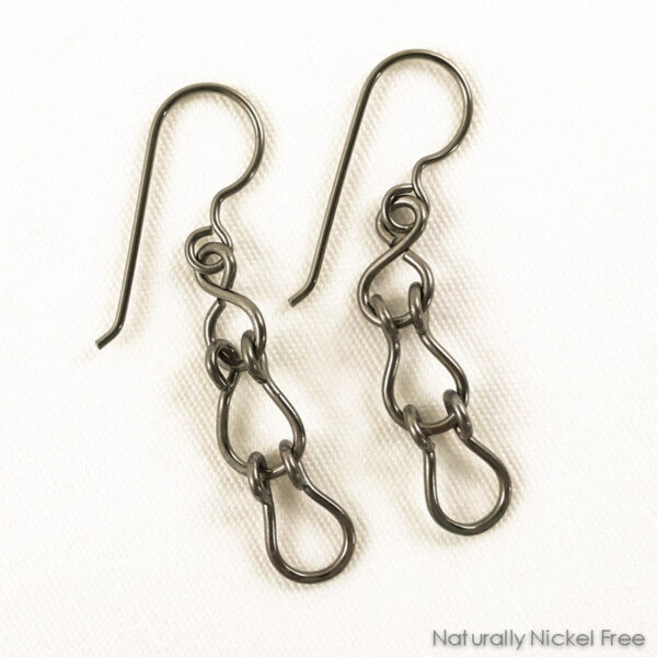 Swivel Link Niobium Earrings