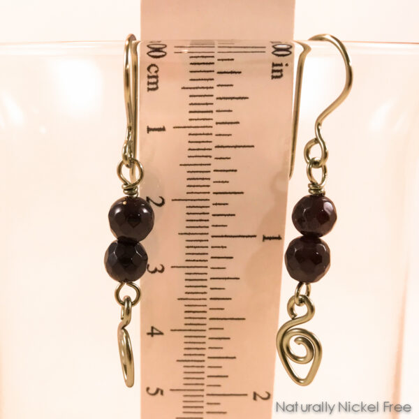 Garnet Niobium Teardrop Earrings