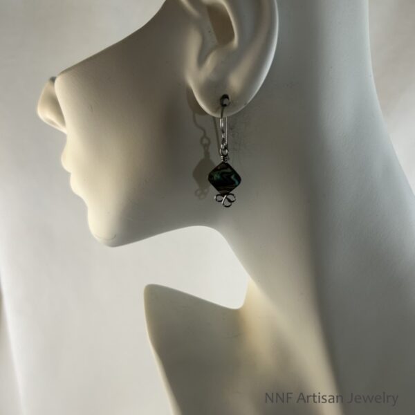 Abalone Dangle Earrings with Niobium Earwires