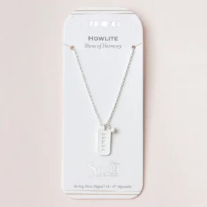 Stone Intention Charm Necklace – Howlite/Silver