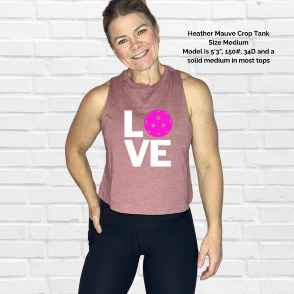 Love Pickleball Crop Tank