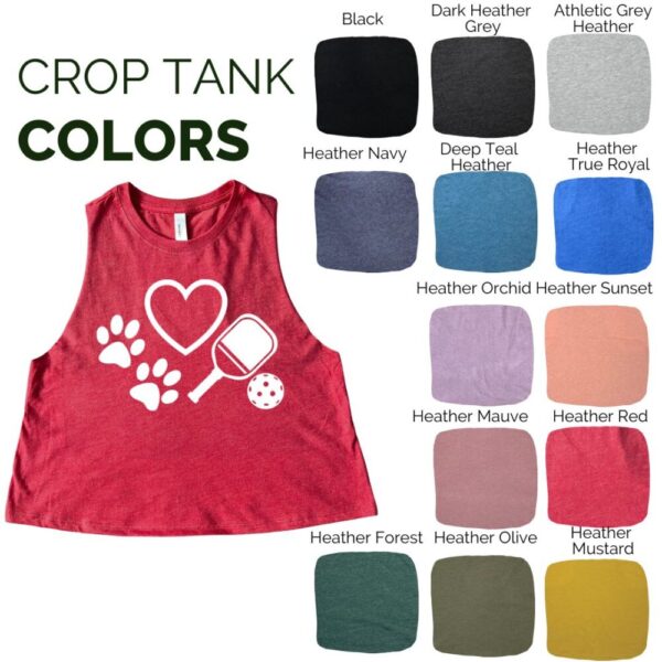 Love Dogs & Pickleball  Crop Tank