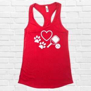 Love Dogs & Pickleball Racerback Tank