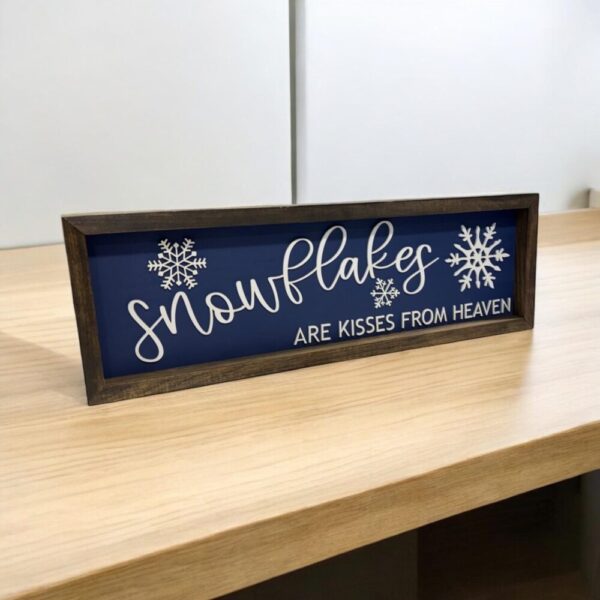 Snowflakes Are Kisses From Heaven | Christmas Memorial Gift | Grievance Gift | Condolence Gift | Sympathy Gift