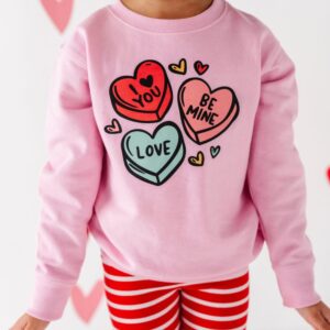 Candy Hearts  Valentines Day Kids sweatshirt