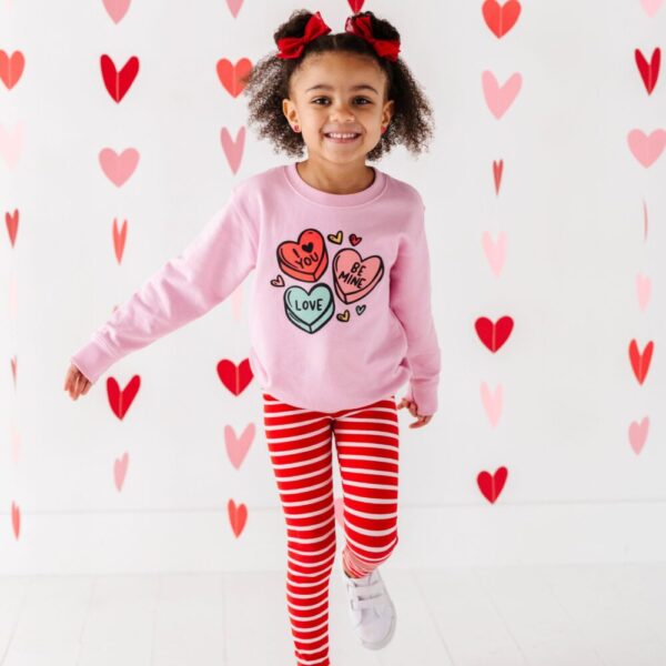 Candy Hearts  Valentines Day Kids sweatshirt