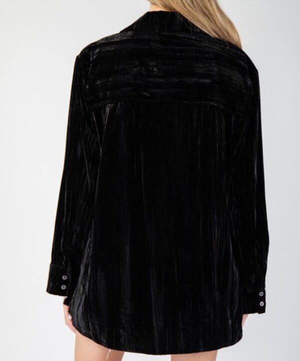 HAISLEY BLACK VELVET BUTTON DOWN SHIRT