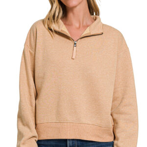 CORA HALF ZIP FLEECE PULLOVER