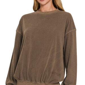 EVELYN FLEECE ROUND NECK SWEATSHIRT