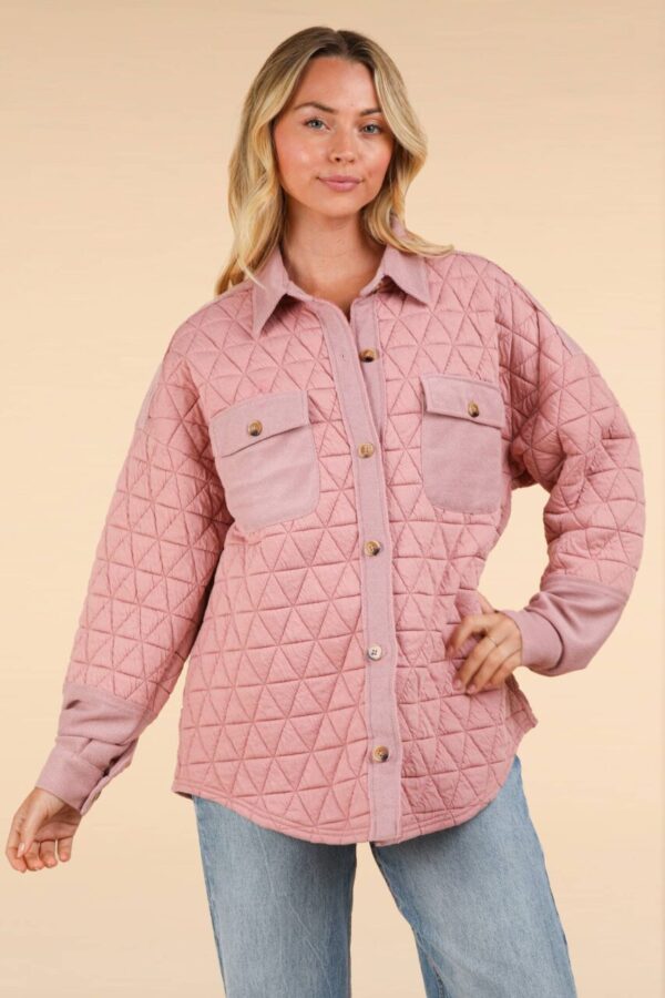 Emery Quilted Cozy Shacket Jacket