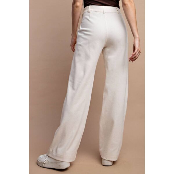 COTTON STRETCH TWILL WIDE PANTS