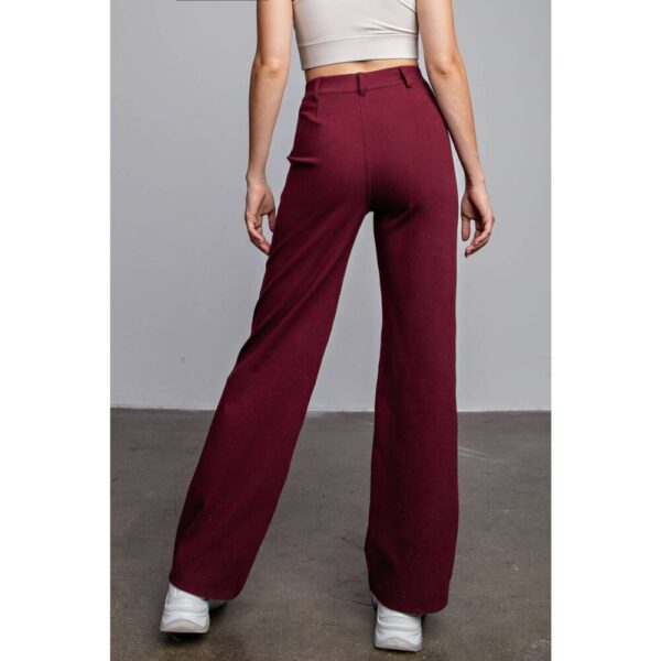 COTTON STRETCH TWILL WIDE PANTS