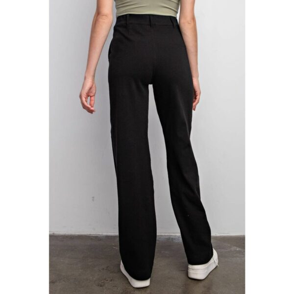 COTTON STRETCH TWILL WIDE PANTS