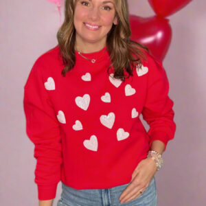 SEQUIN HEART SWEATSHIRT