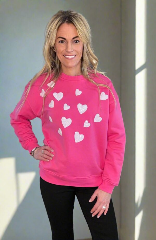 SEQUIN HEART SWEATSHIRT