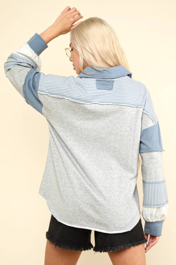 Color Block Oversized Casual Knit Top