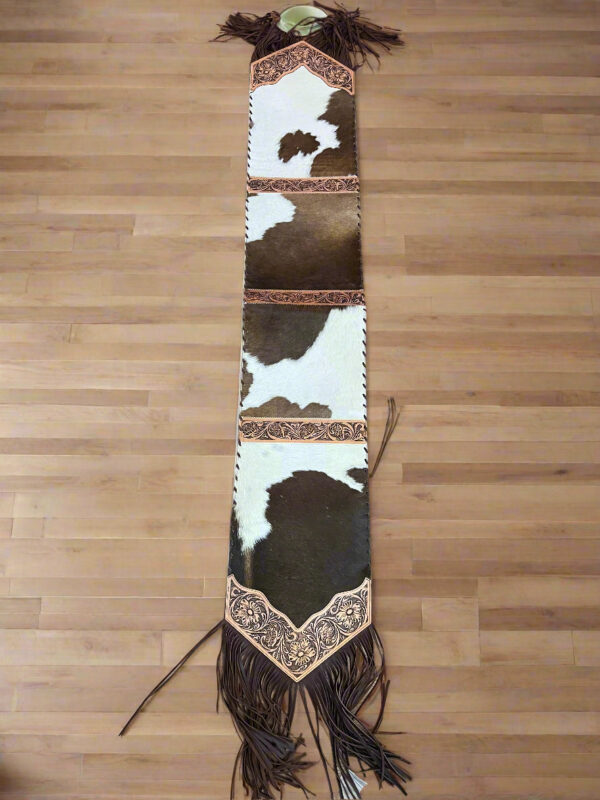 6ft Cowhide Fringe Table Runner 