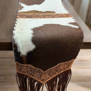 6ft Cowhide Fringe Table Runner 