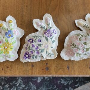 Embroidered Floral Bunny