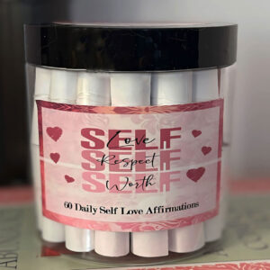 Self Love Affirmation jar with 60 Inspirational Quotes for Confidence