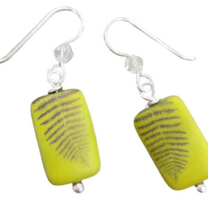 Fern earrings with sterling silver earwires