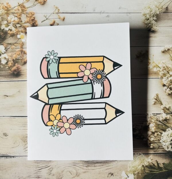 Pencil and flower card