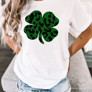 Green Leopard Shamrock Tee