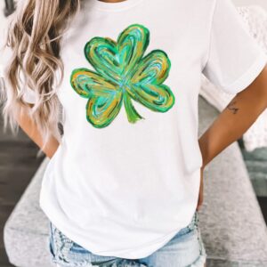 Watercolor Painted Shamrock Tee