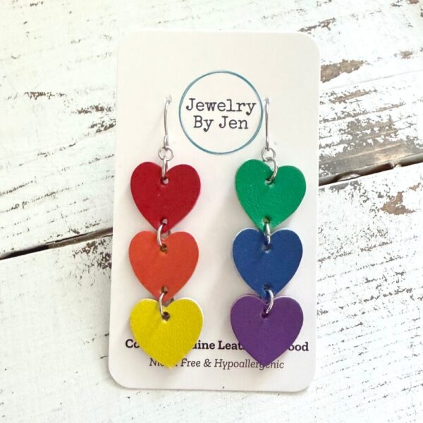 Rainbow Heart Earrings