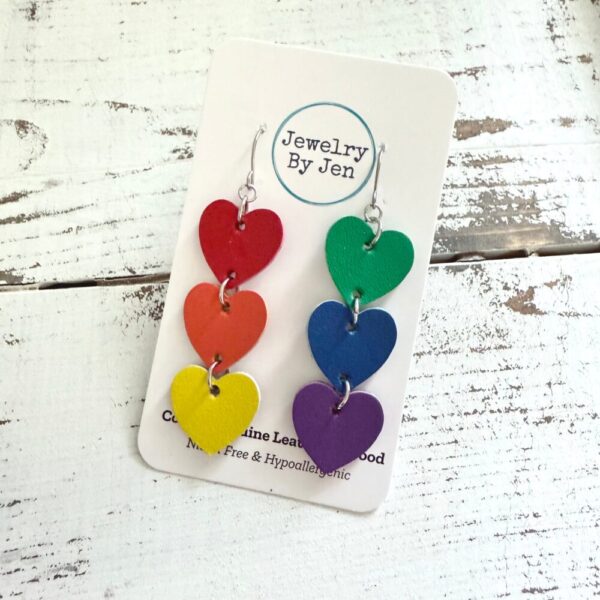 Rainbow Heart Earrings