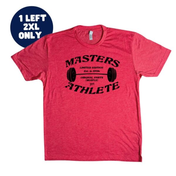 Masters Athlete Tee – Vintage Red – 2XL only